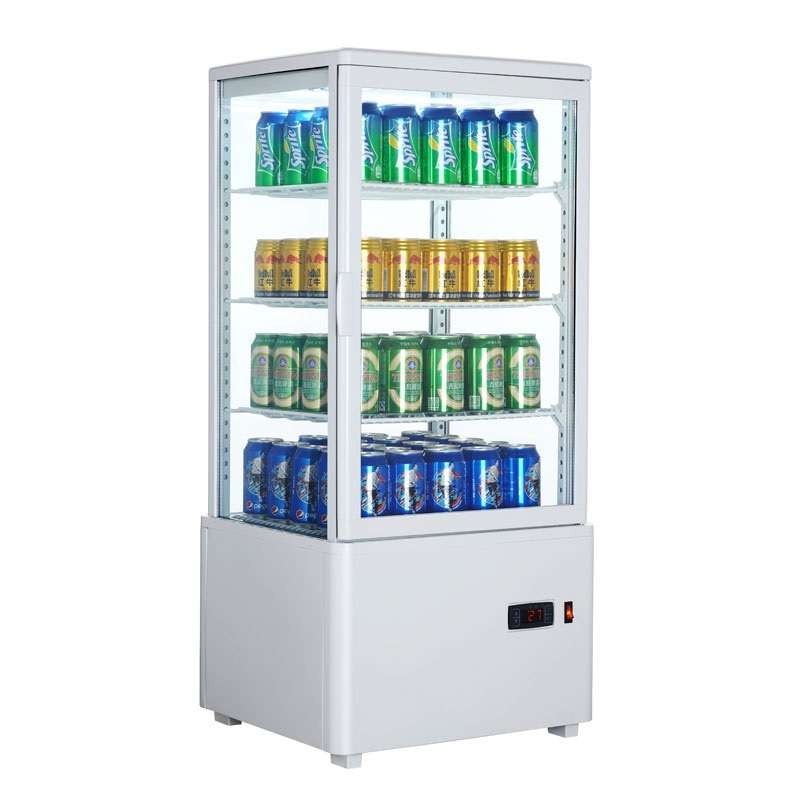 Expositor Refrigerado 4 Caras 78 litros Blanco de 447x400x969h mm Línea Pekín XC78L-B