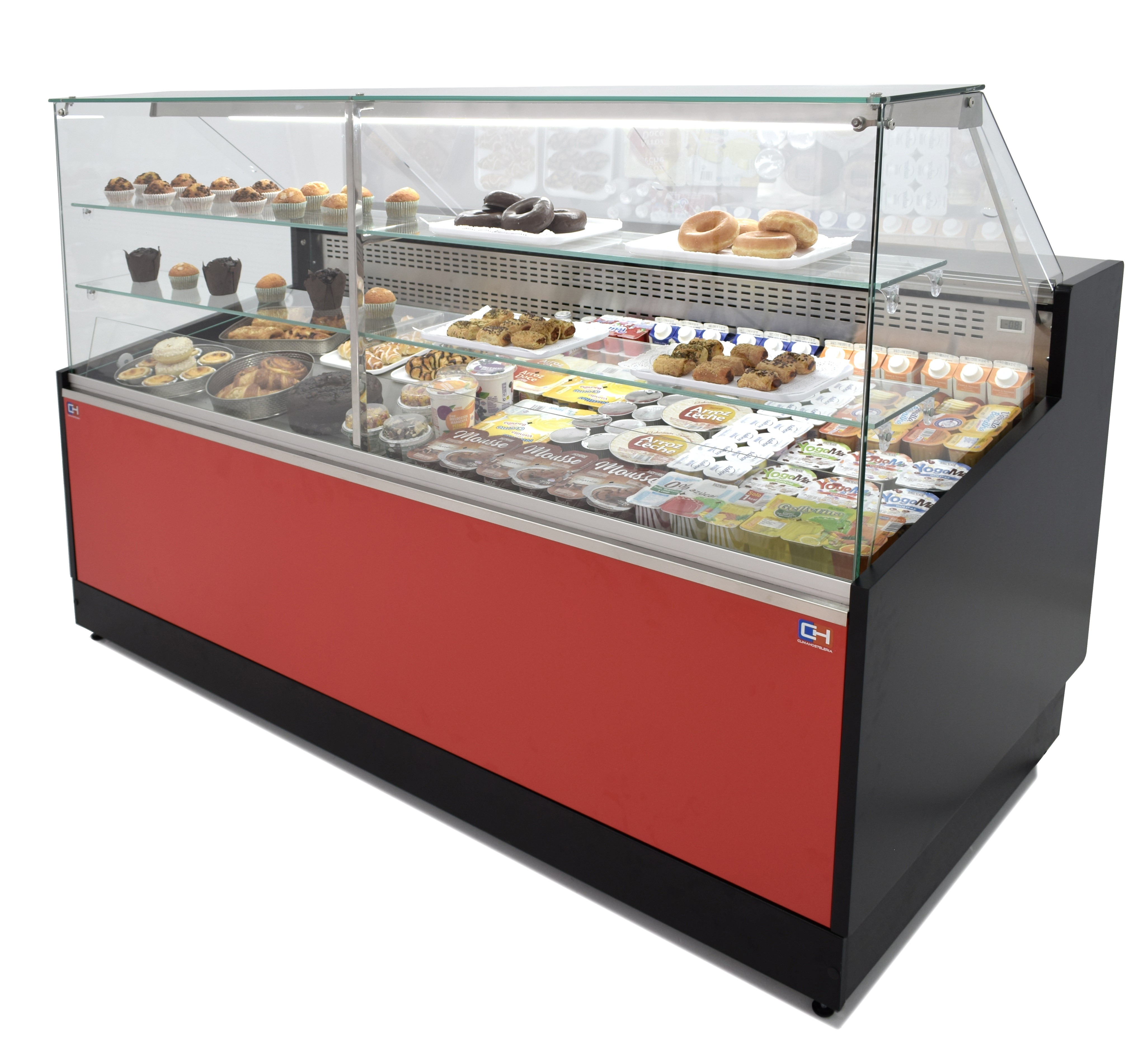 Vitrina Refrigerada Pastelería de 1,5 metros Fondo 973 mm Frío Estático - Exposición Inoxidable - 2 