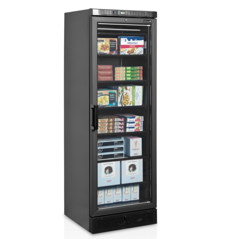 Expositor Refrigerado Congelados Estático 300 Litros 595 x 640 x 1840h mm UFSC371G BLACK Línea VIBOR