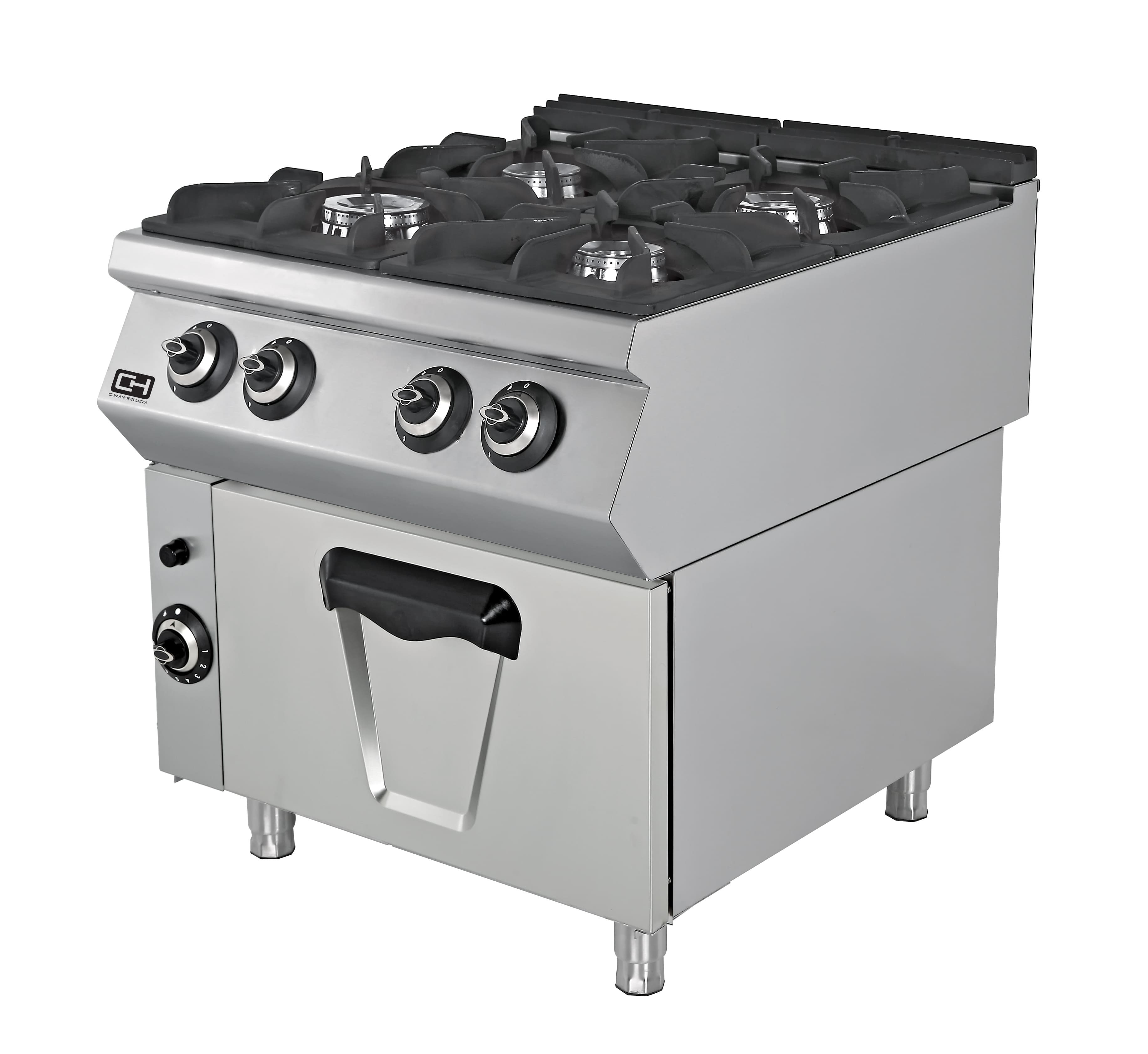 Cocina a Gas Sobremesa 4 fuegos 4 x 7,15 kW 800x730x300h mm EMPPLS7KG020 Línea 700 Estambul