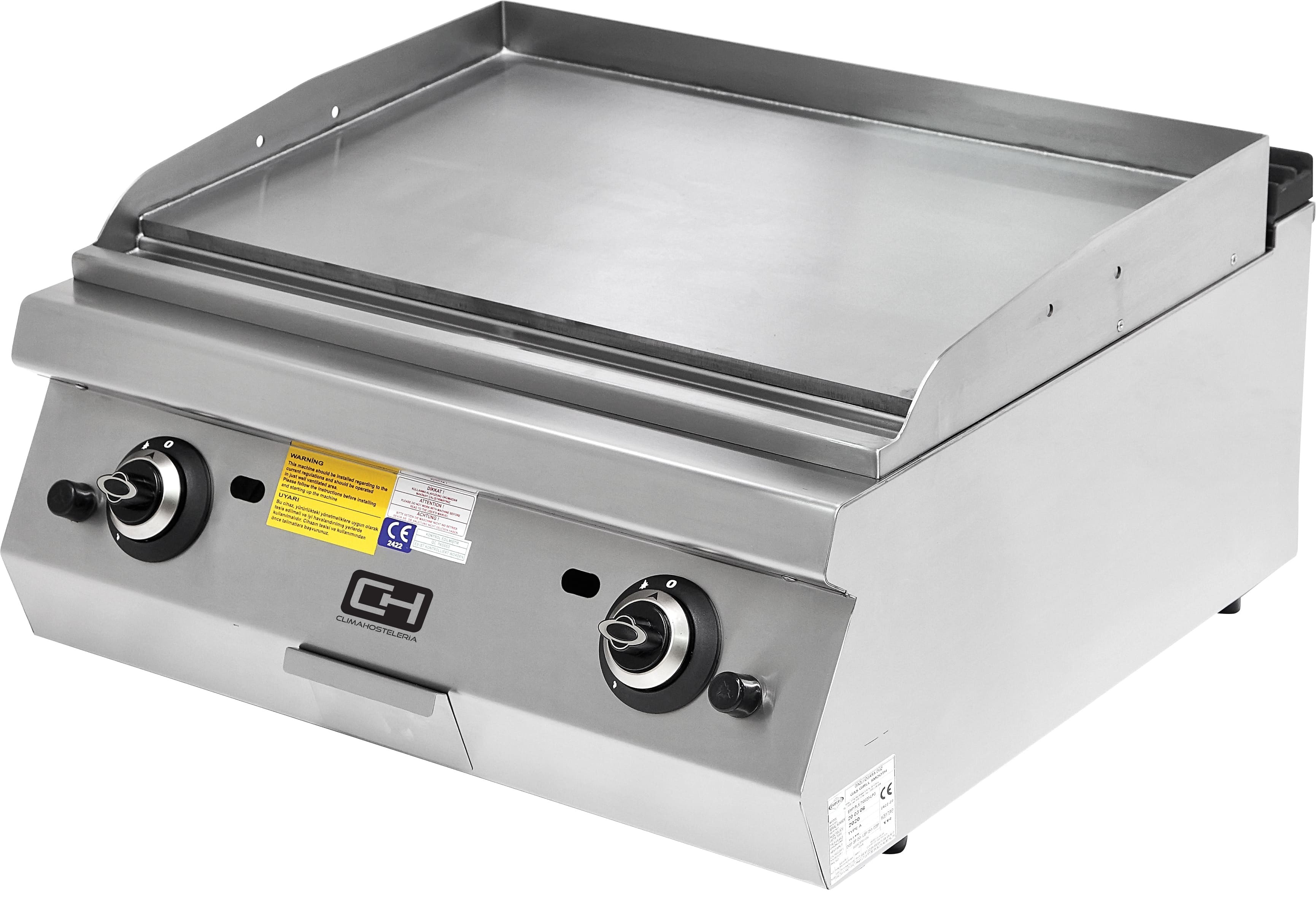 Frytops a Gas Cromo Duro Sobremesa 20,64 kW 800x900x300h mm EMPPLS9IG020K Línea 900 Estambul