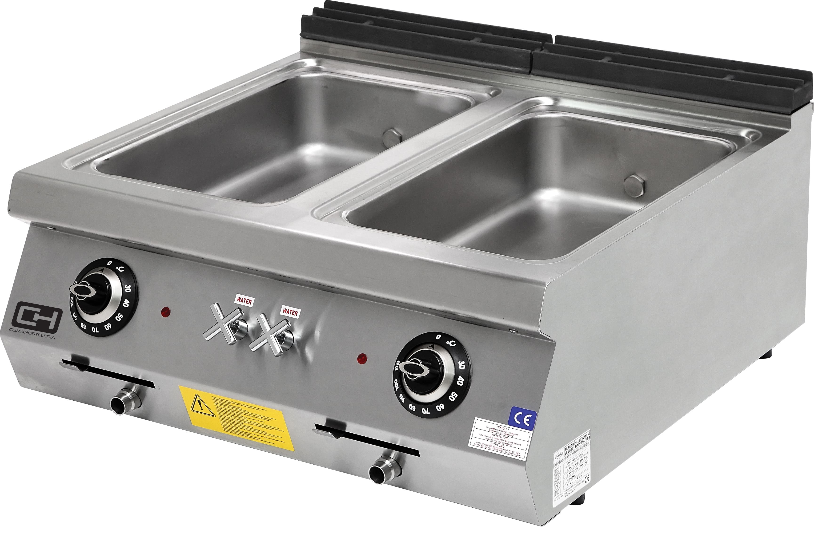 Baño María Eléctrico Sobremesa 2x GN1/1 3 kW 800x730x300h mm EMPPLS7SE020 Línea 700 Estambul
