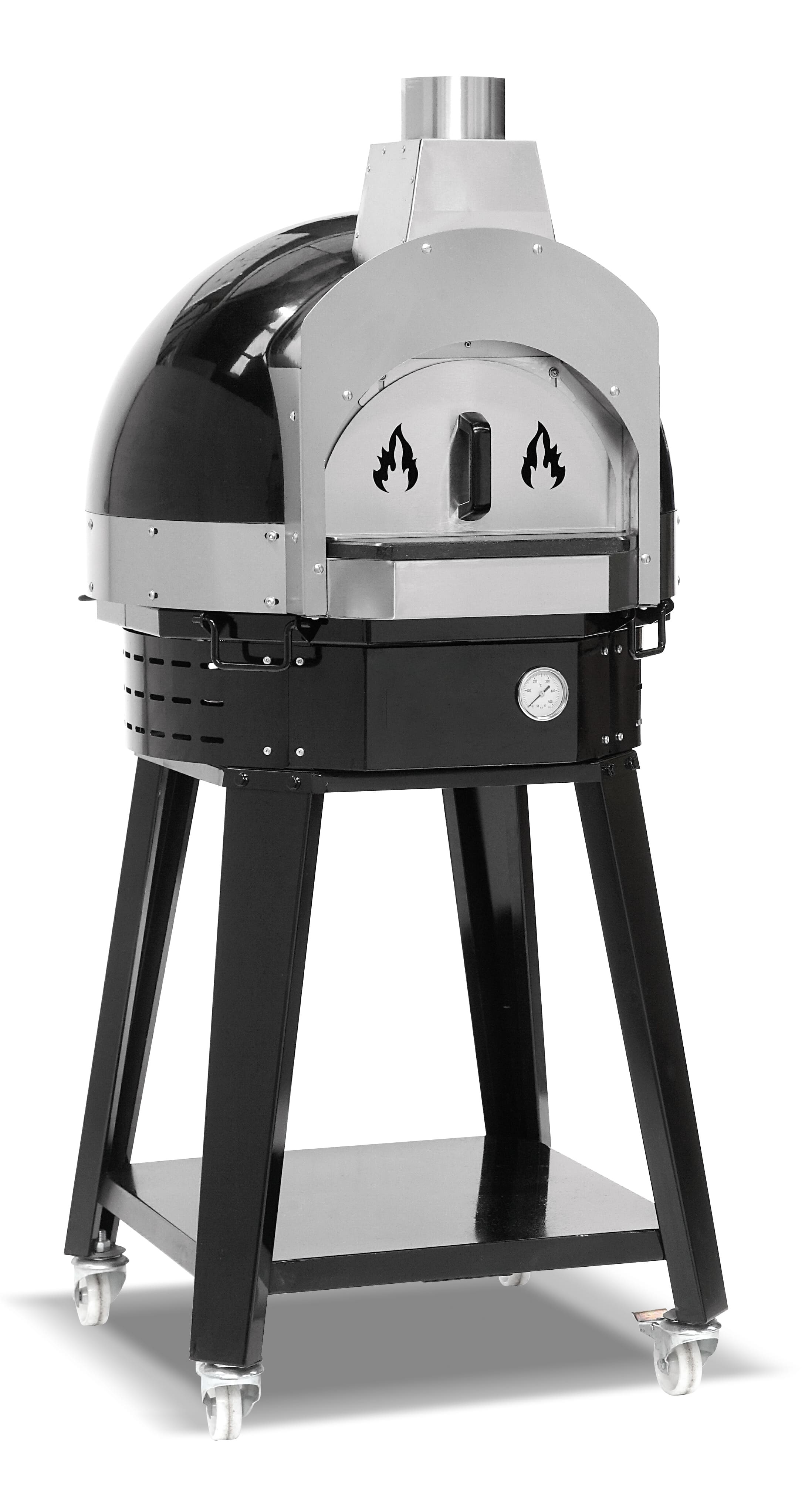 Horno de Pizza de Leña con Base de Piedra Diámetro 700 mm sin rotación EMPSPOH70W Línea Estambul