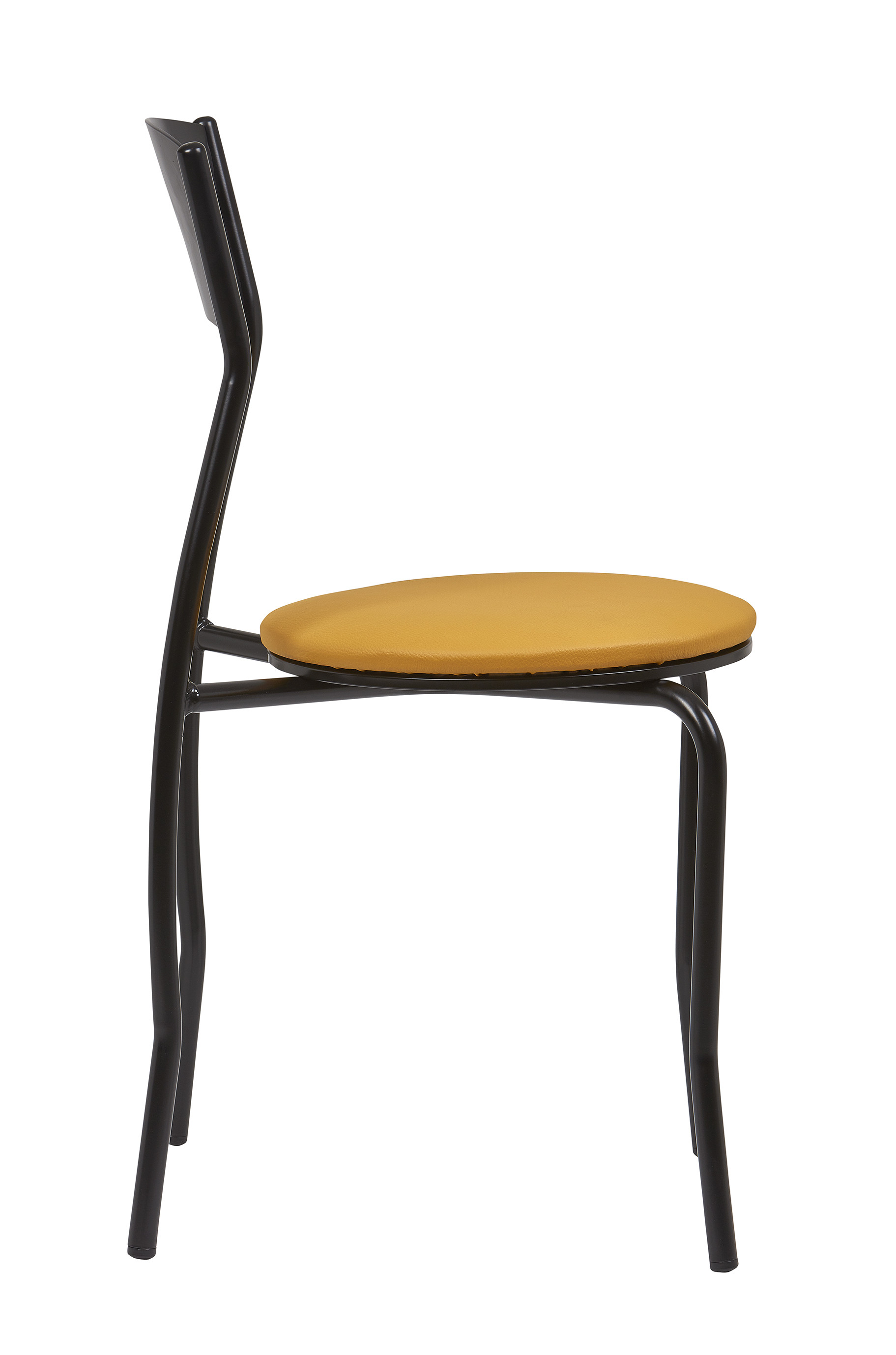 Silla Interior Armazón Plastificado Negro y Asiento Tapizado ASIA TAP
