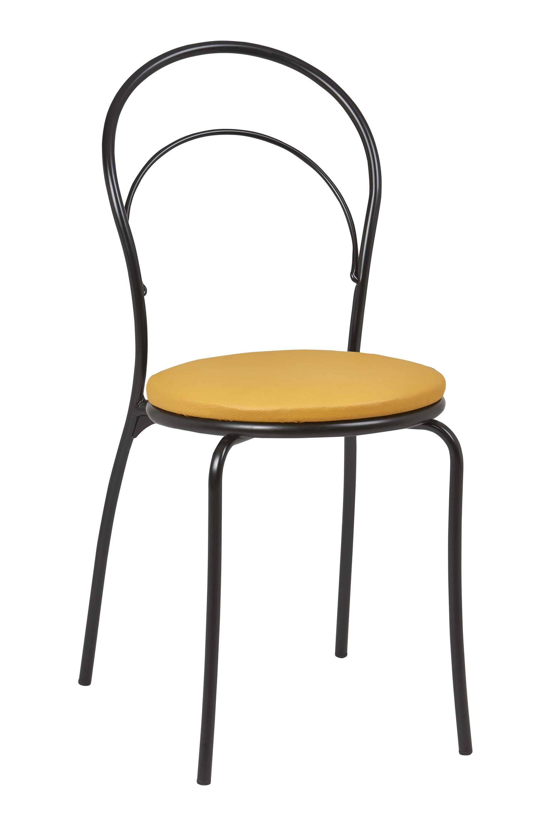 Silla Interior Armazón Plastificado Negro y Asiento Tapizado CORA  TAP