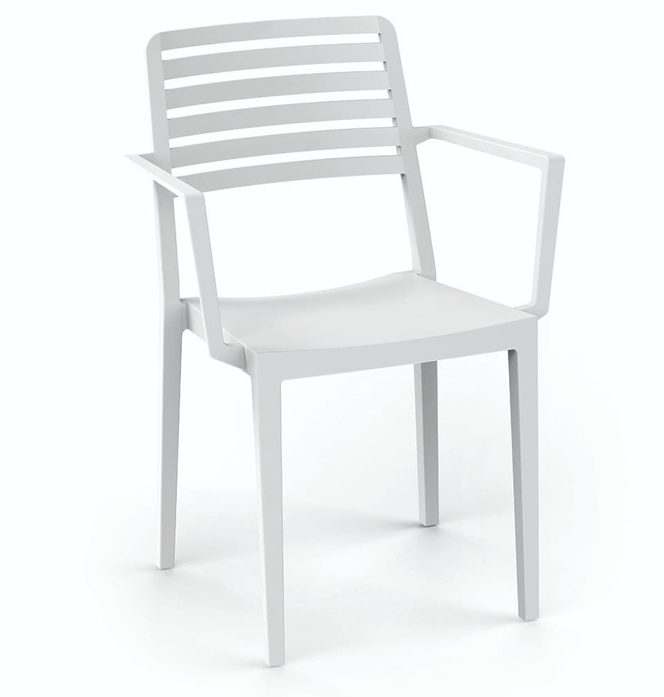Sillón Terraza Polipropileno color Blanco ROW 2 BLA