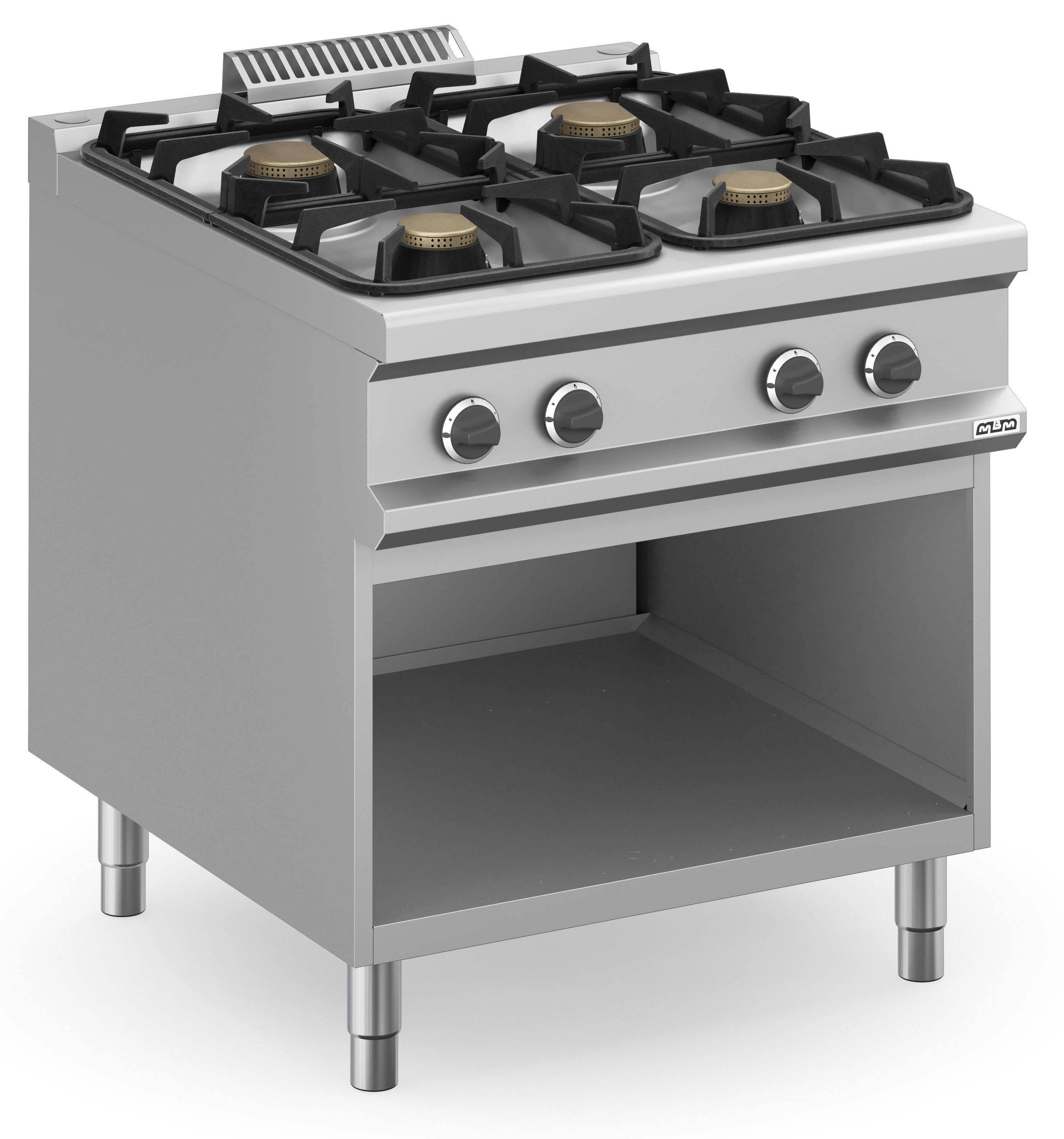 Cocina a gas 4 fuegos 2x7 + 2x11  Kw con Mueble MFB98AXL MAGISTRA PLUS 900