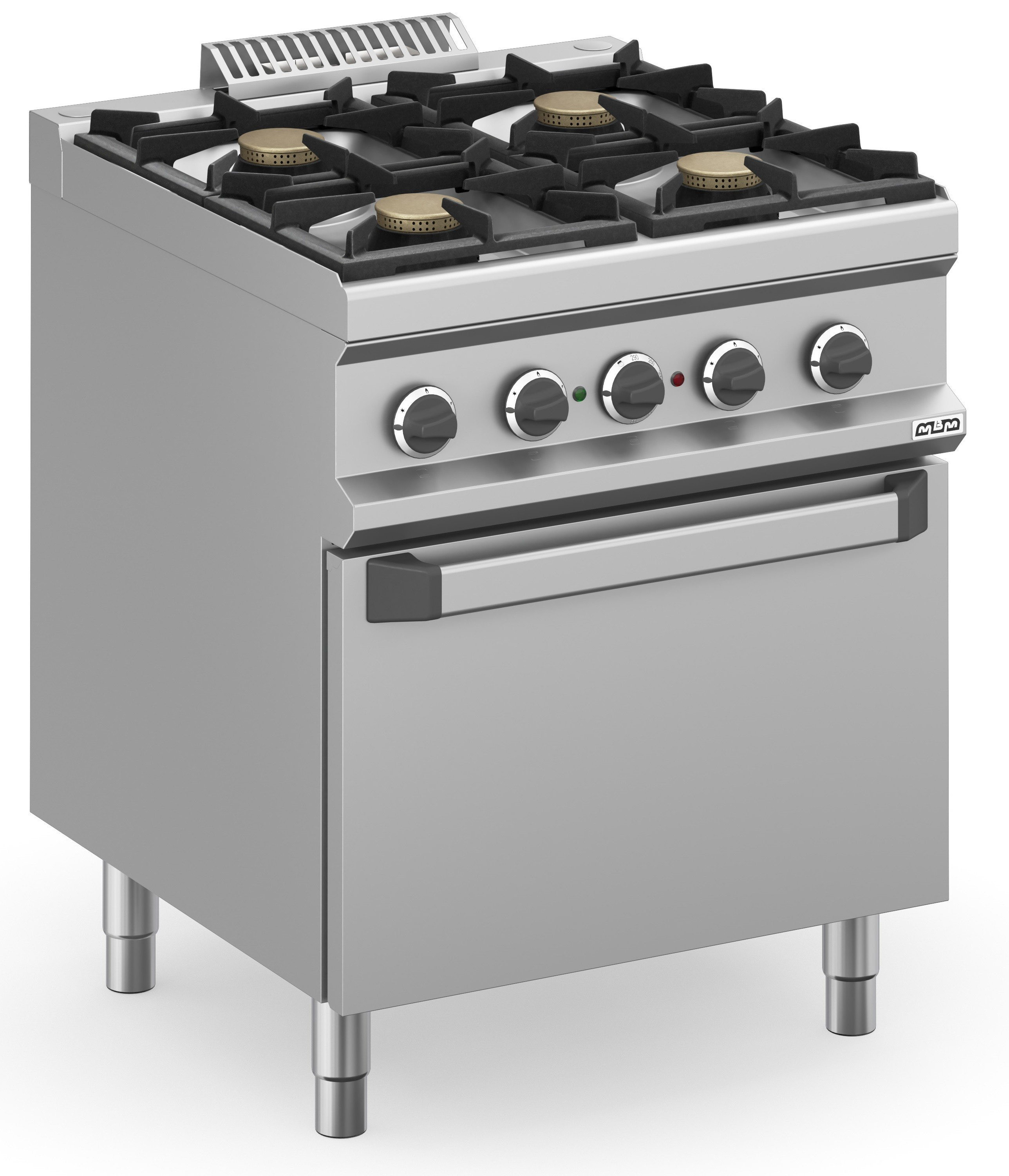 Cocina a gas 4 fuegos 4x5,5 Kw con Horno Eléctrico Ventilado MFB77FEVXS MAGISTRA PLUS 700