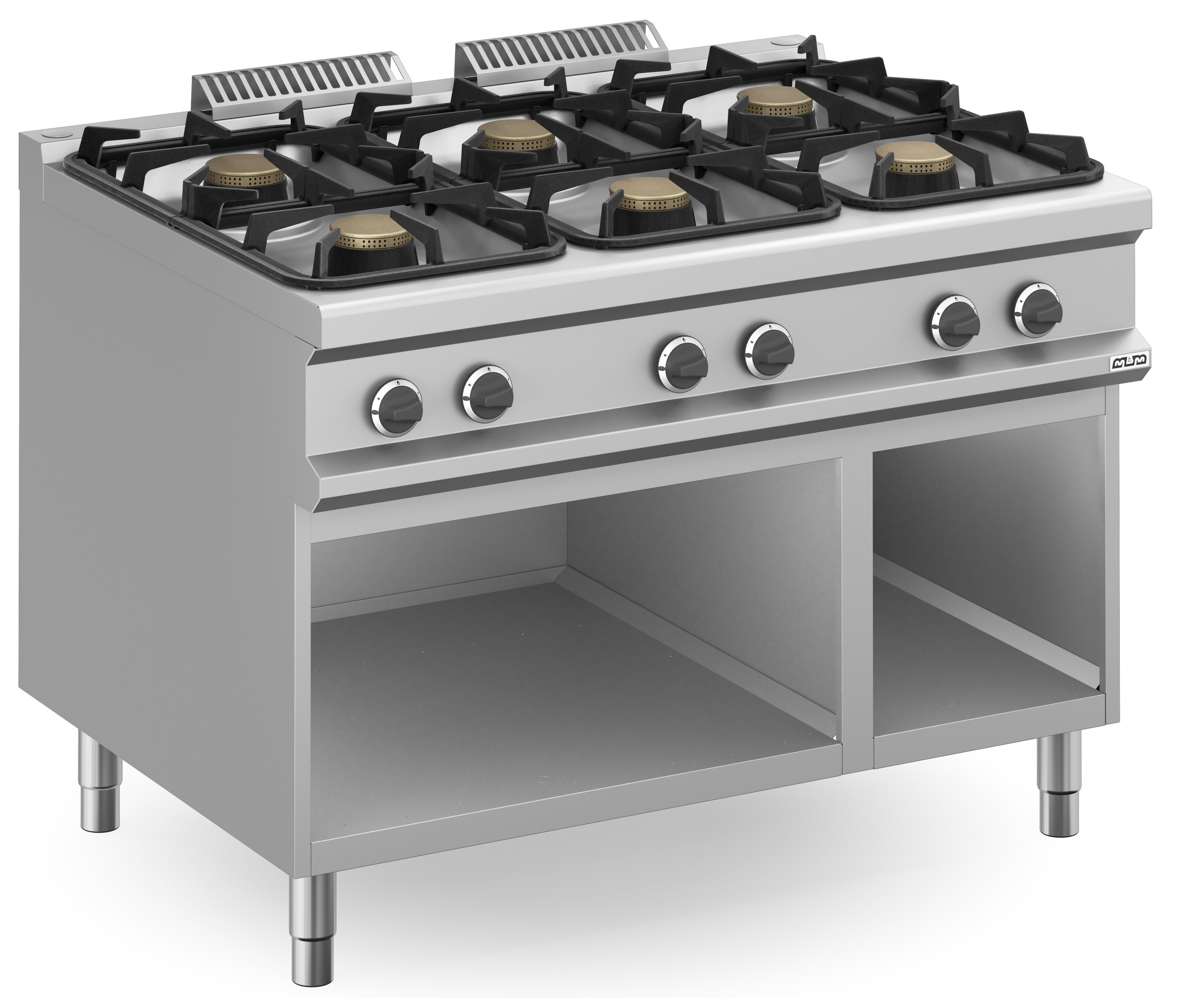 Cocina a gas 6 fuegos 2x7+2x11 Kw con Mueble MFB912AXXL MAGISTRA PLUS 900