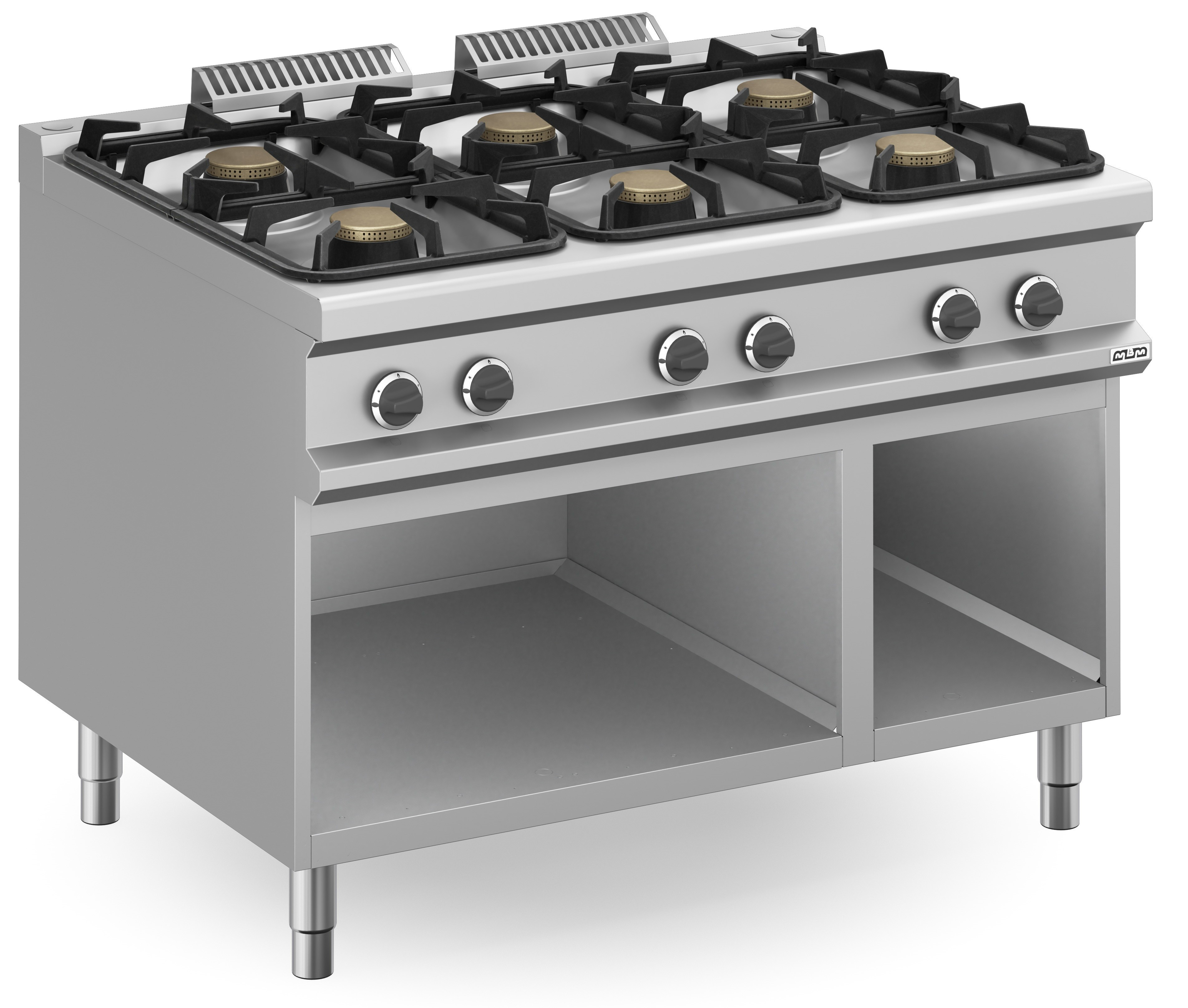 Cocina a gas 6 fuegos 6x5,5 Kw con Mueble MFB912AXXS MAGISTRA PLUS 900