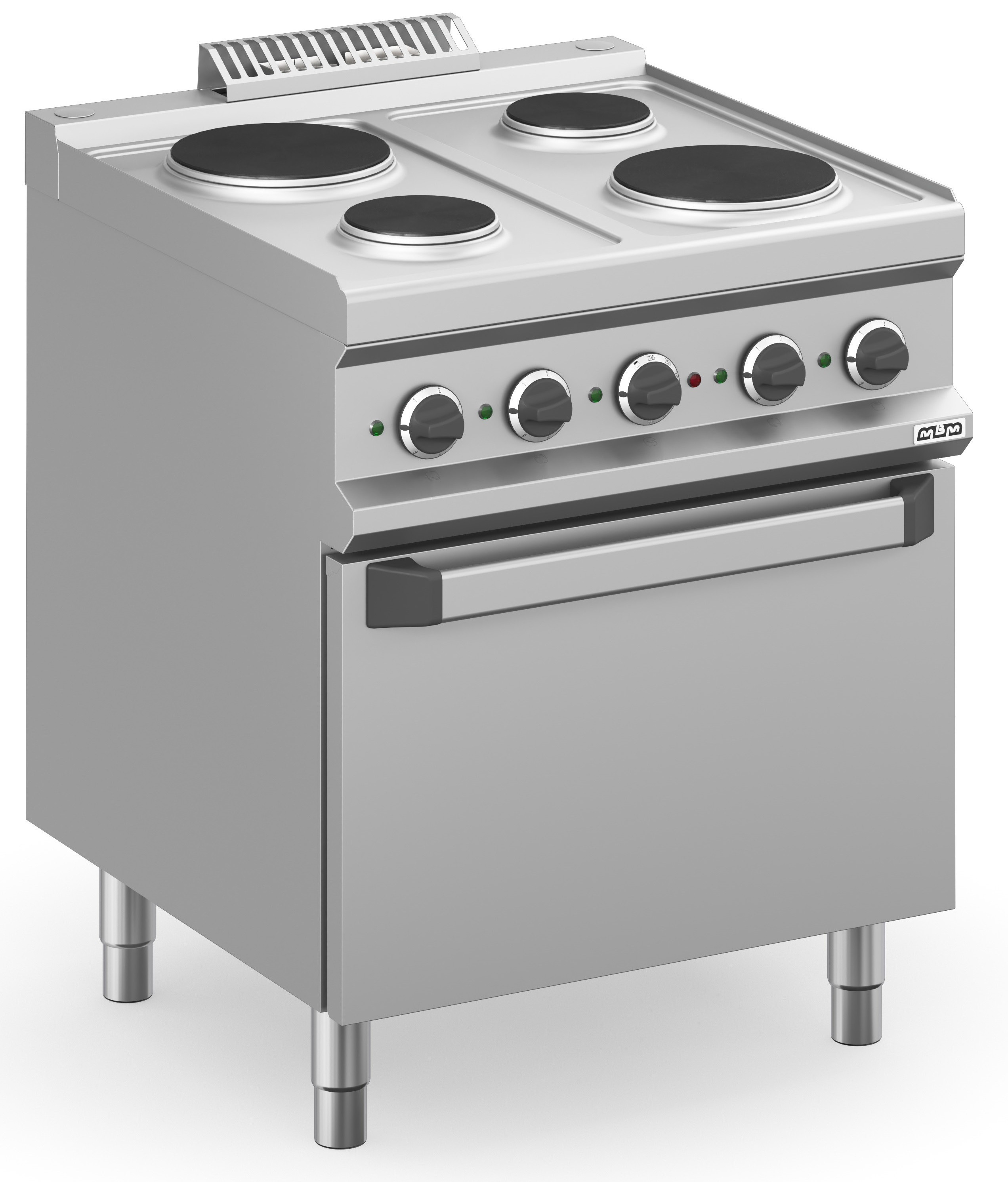 Cocina Eléctrica 4 zonas Redondas con Horno Eléctrico Estático MPR77FE MAGISTRA PLUS 700