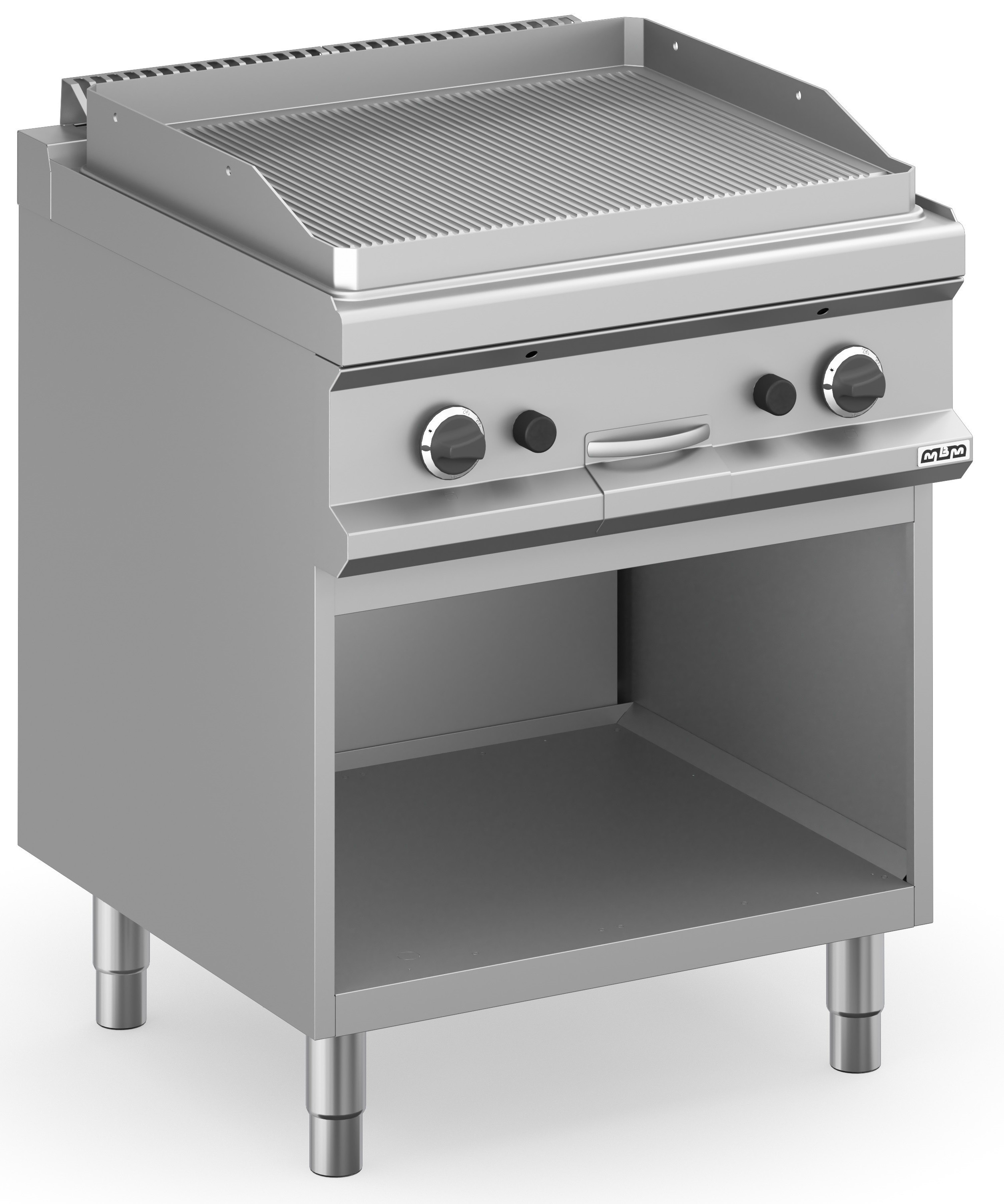 Frytop a gas 70 cm Placa Ranurada Acero Rectificado con Mueble MFTG77AR  MAGISTRA PLUS 700