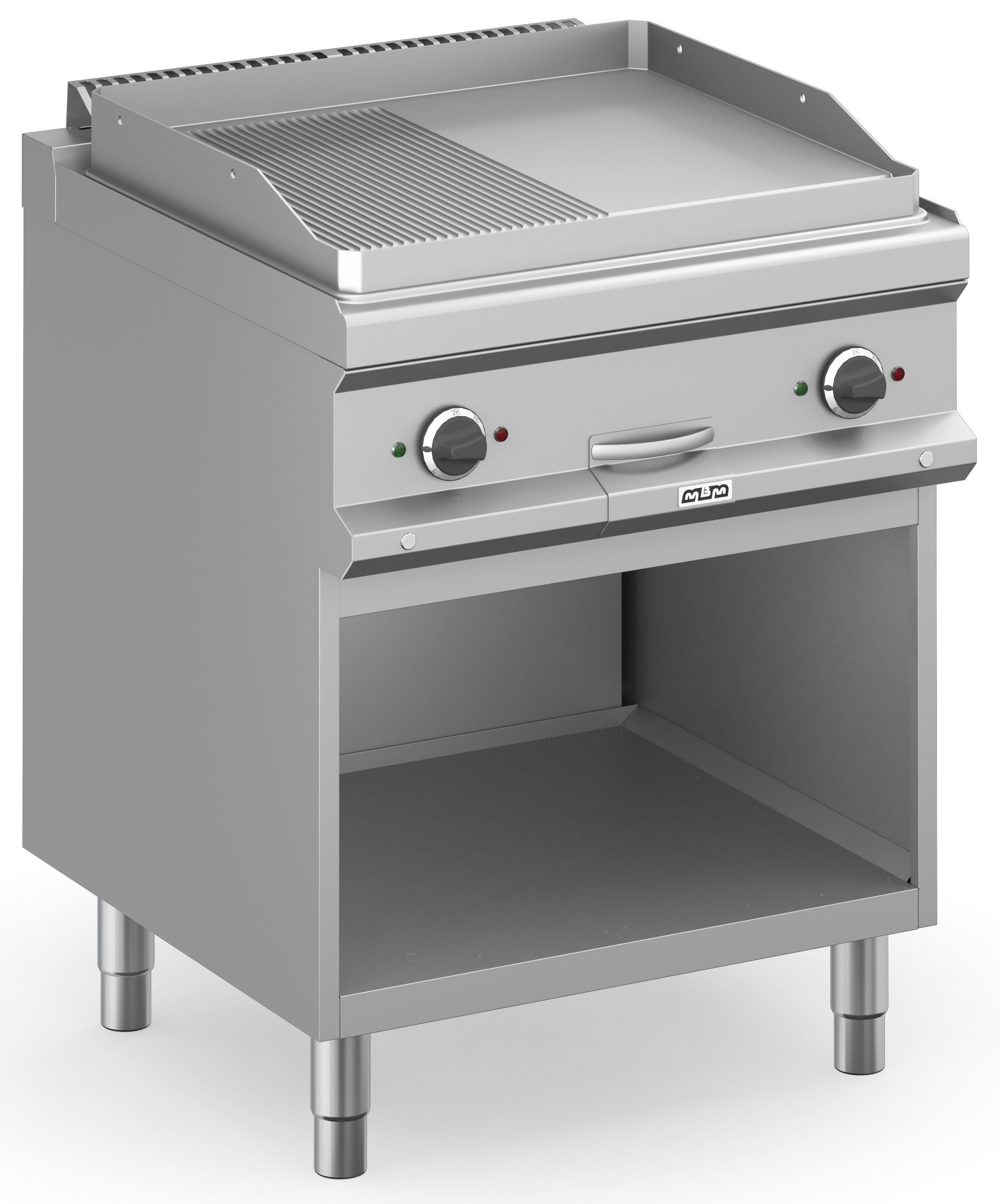 Frytop Eléctrico 70 cm Placa Lisa -  Ranurada Acero Rectificado con Mueble MFTE77ALR  MAGISTRA PLUS 