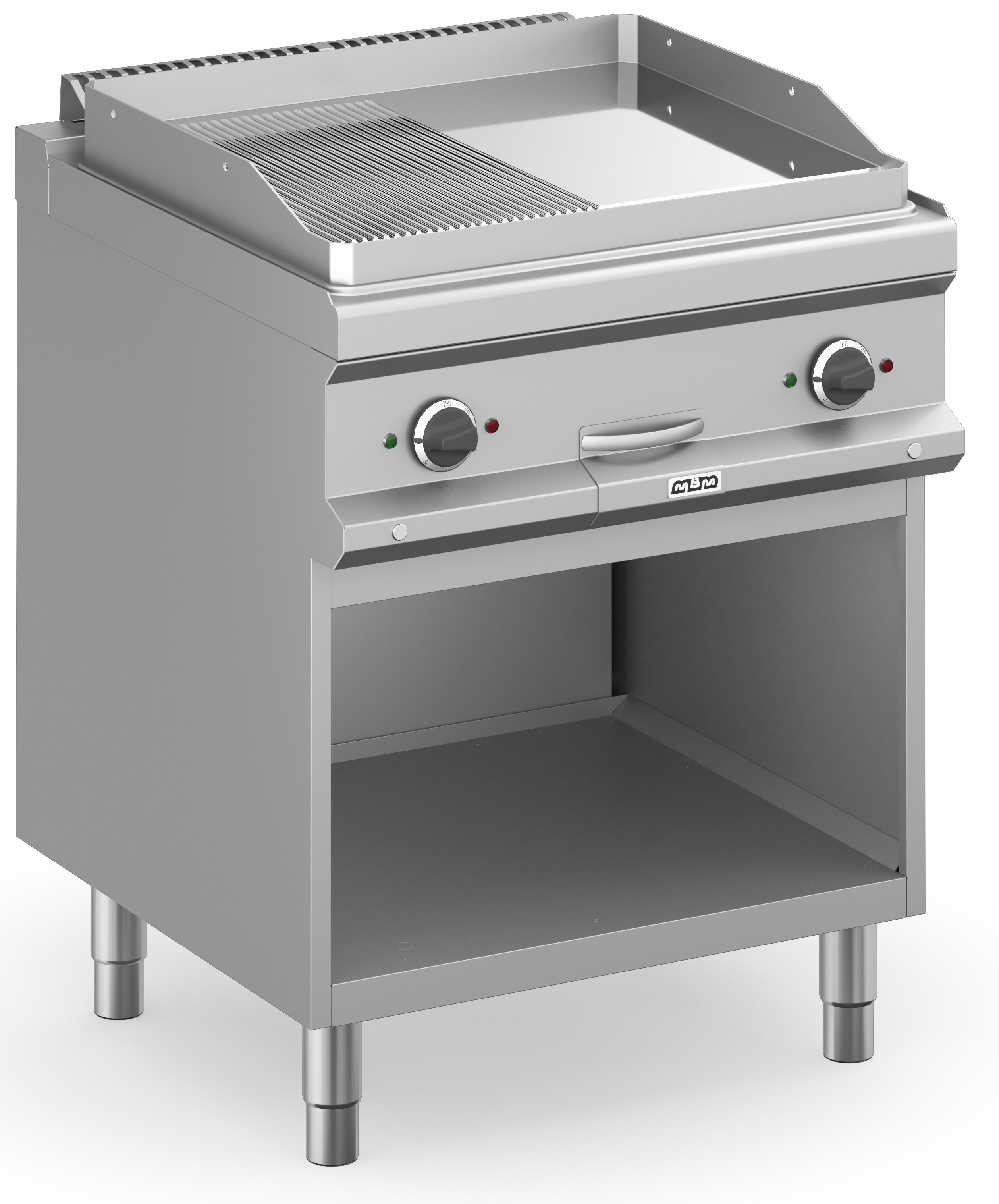 Frytop Eléctrico 70 cm Placa Lisa -  Ranurada Cromo Duro con Mueble MFTE77ALRC  MAGISTRA PLUS 700