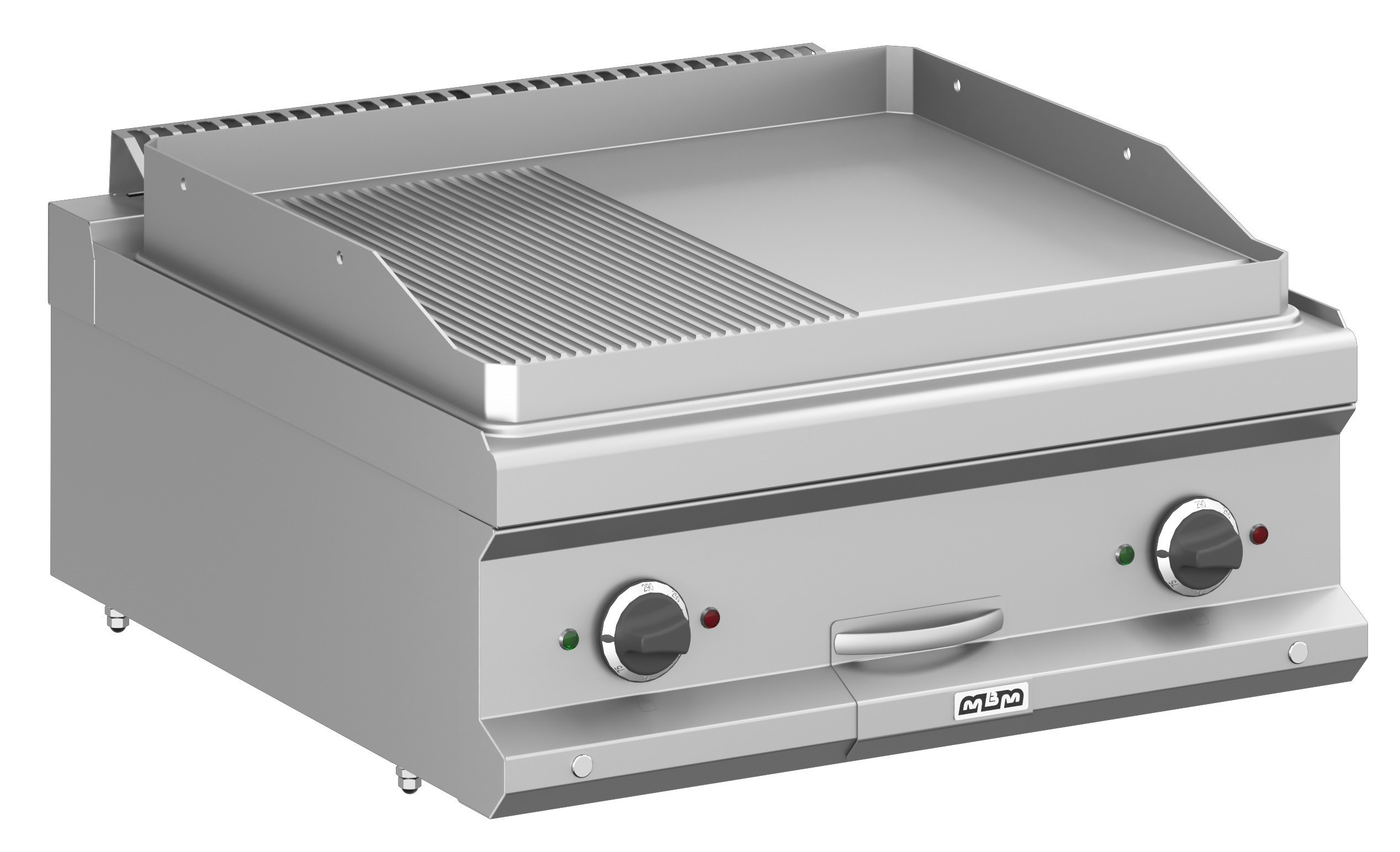 Frytop Eléctrico 70 cm Placa Lisa - Ranurada Acero Rectificado Sobremesa MFTE77TLR MAGISTRA PLUS 700