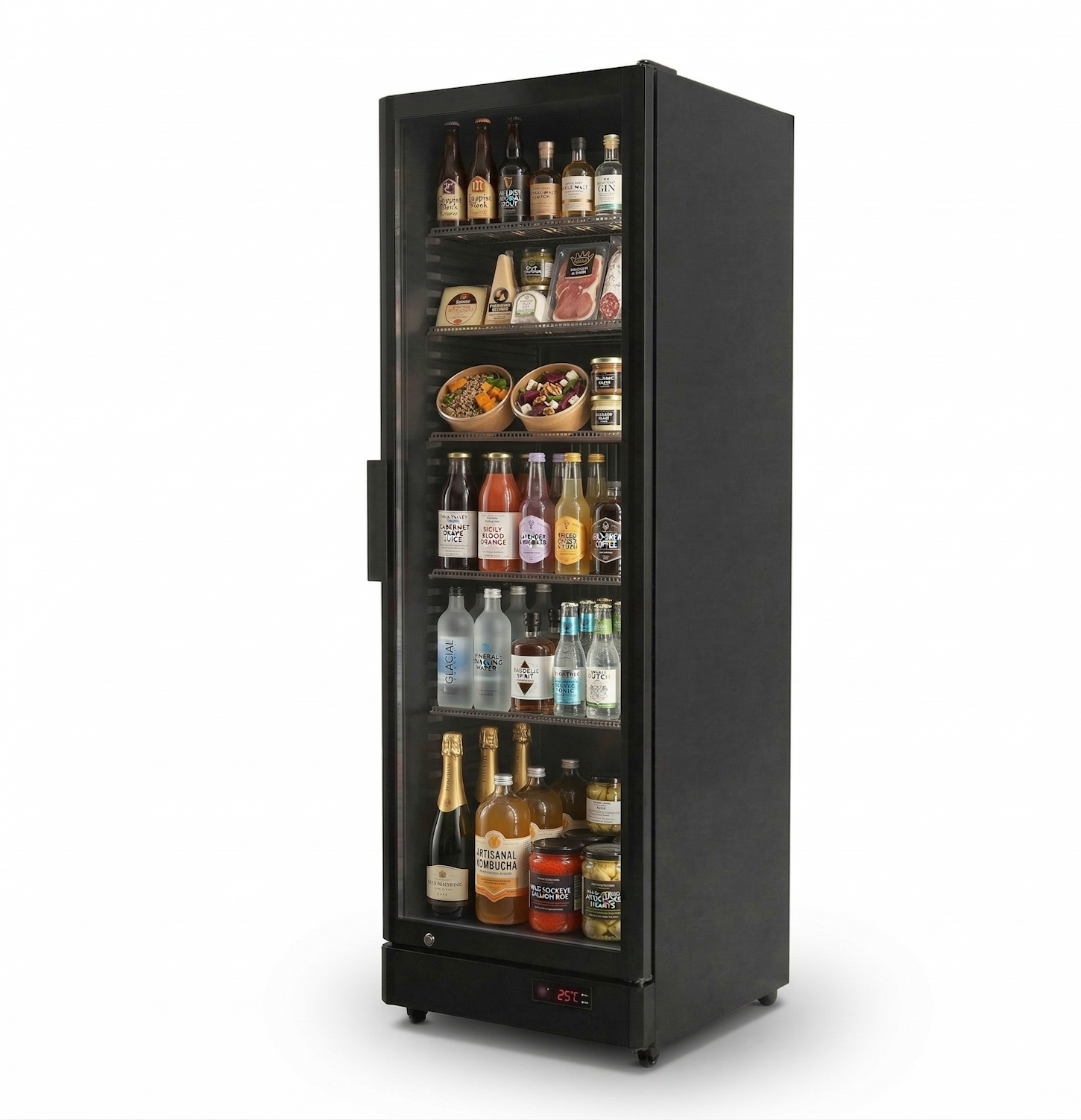 Armario Expositor Refrigerado 395 litros color Negro Línea  PEKIN CS395B